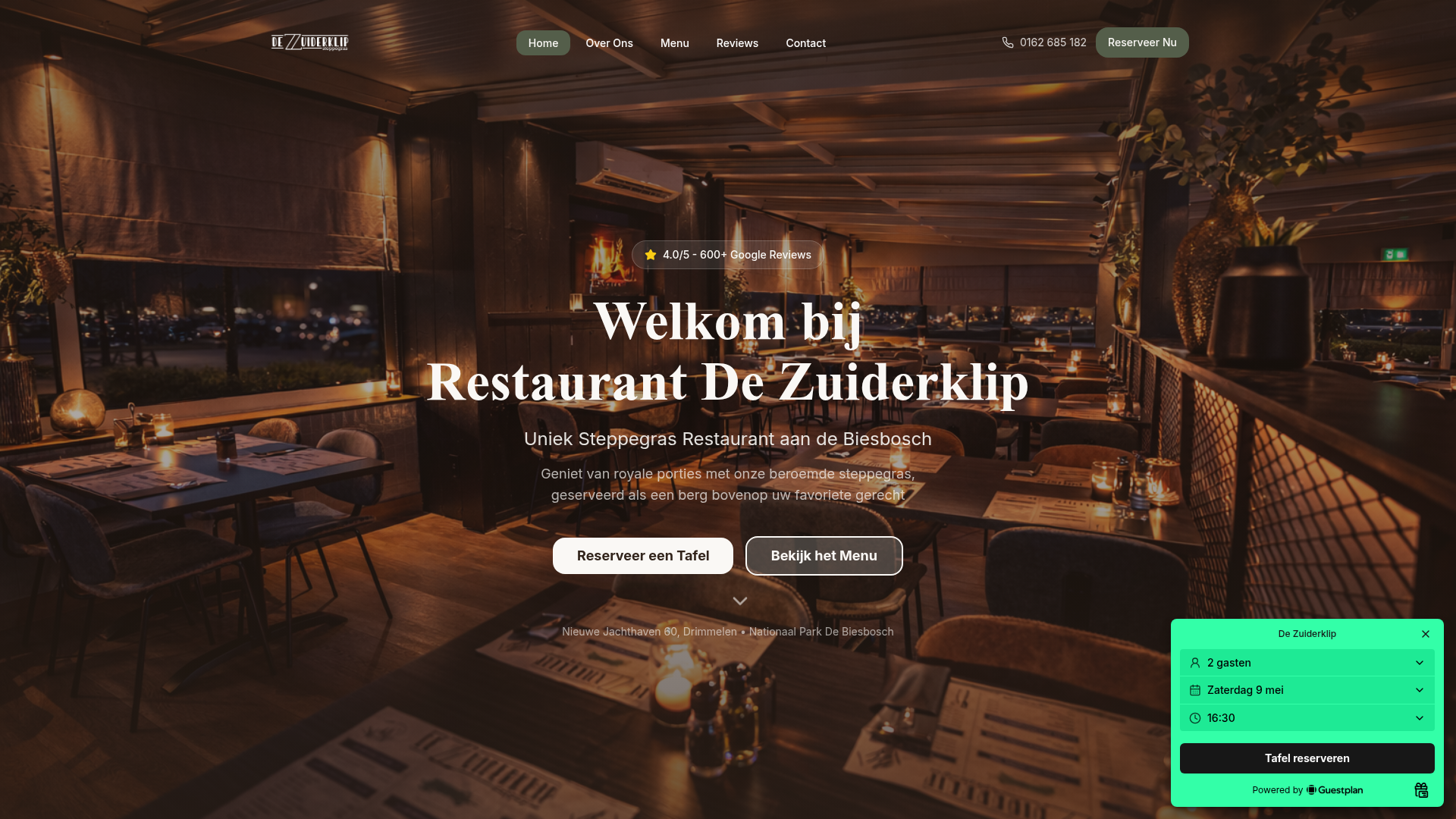 Screenshot van Restaurant De Zuiderklip